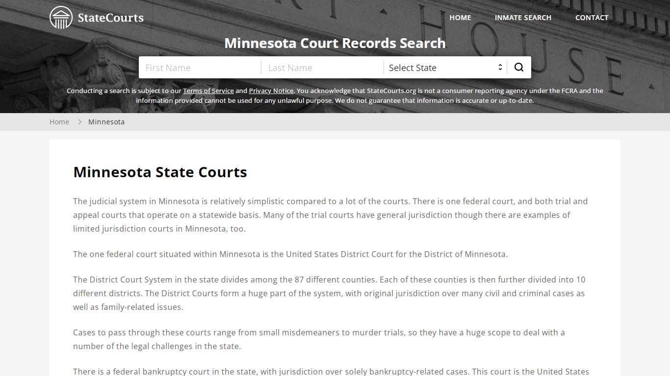 Minnesota Court Records - MN State Courts